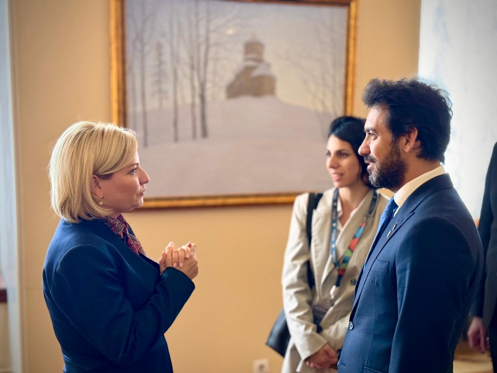 10. Uluslararası St. Petersburg Birleşmiş Kültürler Forumu çalışmaları kapsamında, Rusya Federasyonu Kültür Bakanı Sayın Olga Lyumbiova'nın yabancı ülke resmi heyet başkanlarıyla görüşmesine katıldık.